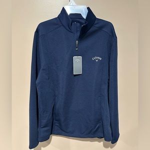 Men’s blue half zip long sleeve shirt. Size small and Medium. BNWT. Callaway